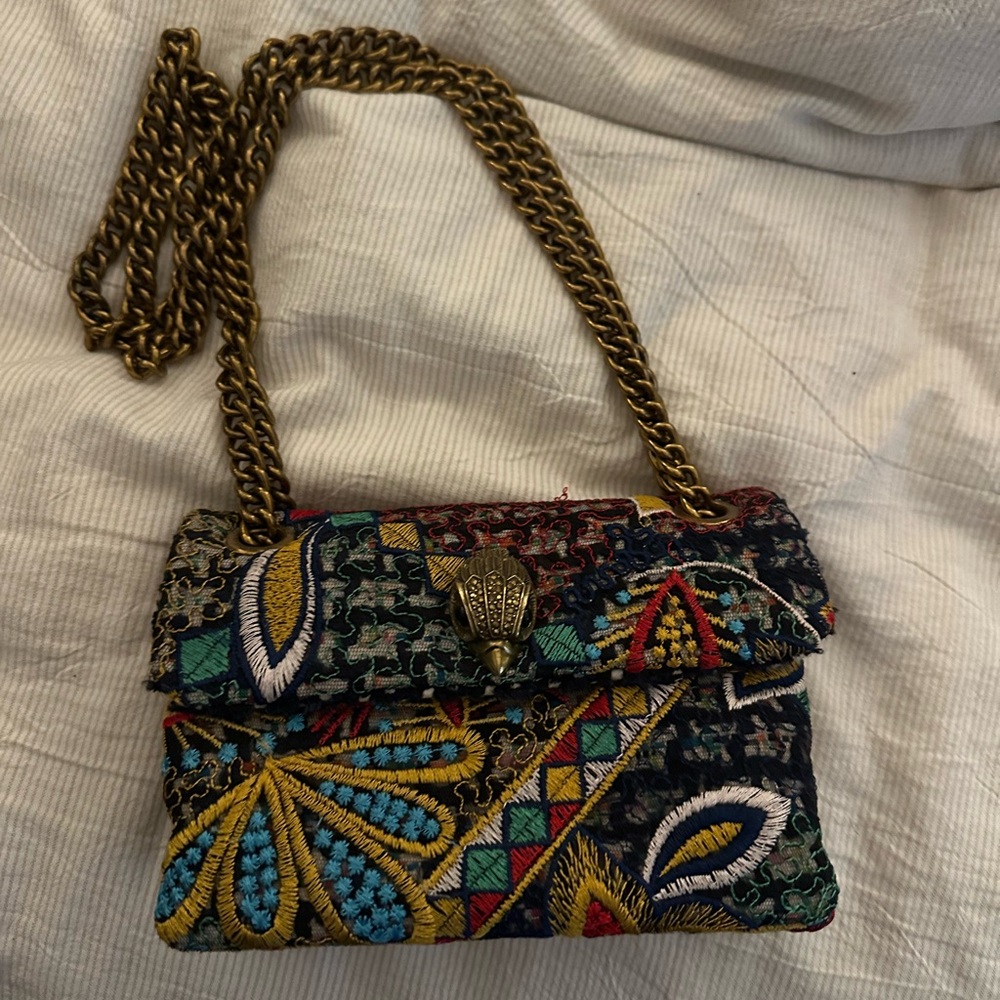 Kurt Geiger London Tweed mini Kensington shoulder crossbody bag